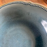 Blue earthenware footed bowl