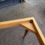 Coffee table gilded wood old marble top side table