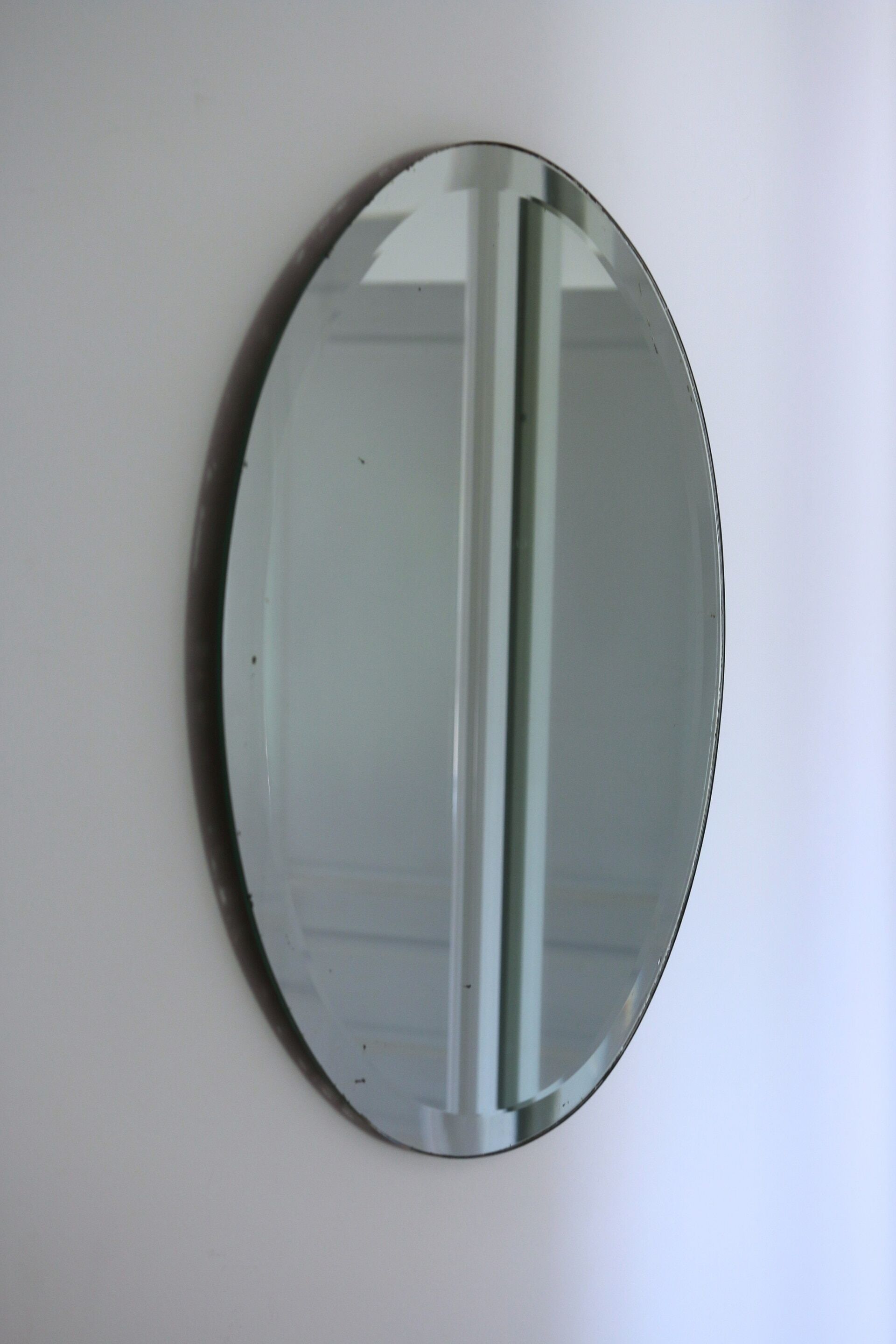 Mmiroir ovale biseauté vintage