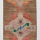 3x7 Vintage Brown & Pink Oriental Vintage Runner Rug, 82x210Cm