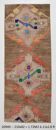 3x7 Vintage Brown & Pink Oriental Vintage Runner Rug, 82x210Cm