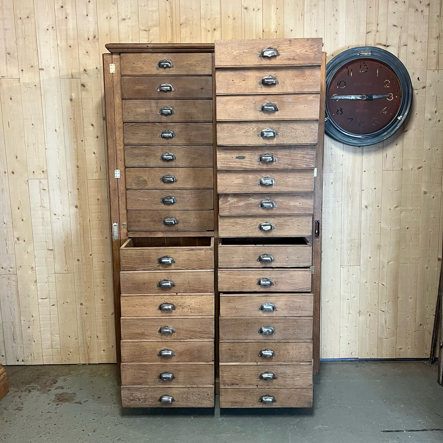 Notary's professional furniture with 30 drawers 1940