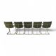 4 x Pierre Mazairac & Karel Boonzaaijer, Hennie de Jong int, grey fabric, white steel, 1970s