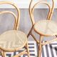Paire de chaises bistrot bambou & rotin 1960