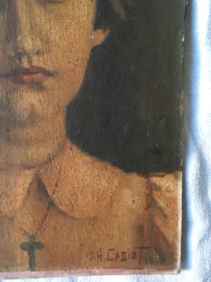 Portrait huile jeune fille