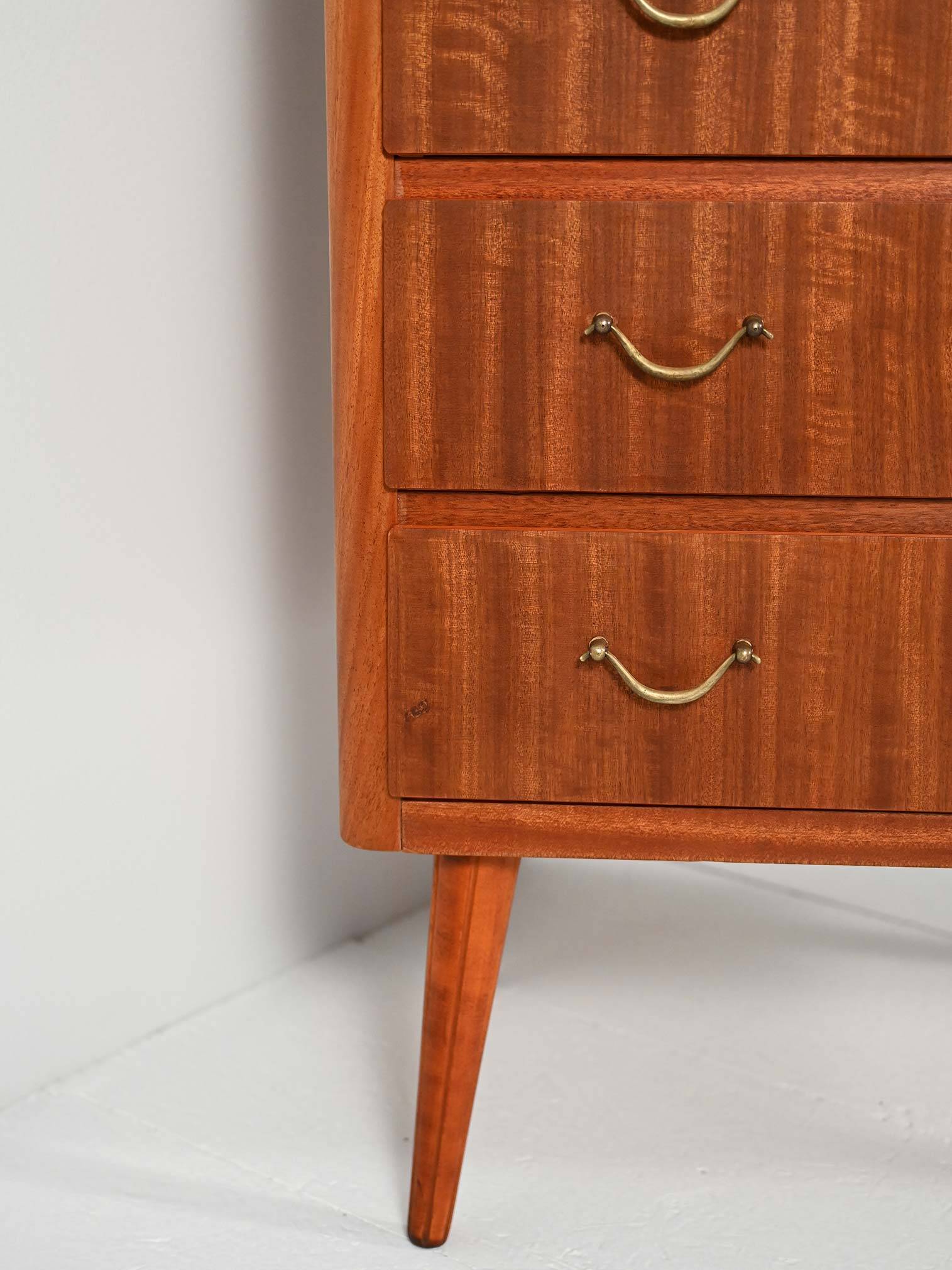 Scandinavian mahogany chest of drawers, 1950s