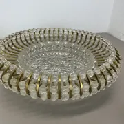 Ceiling Light in Hollywood Regency Style made of Glass and Brass, Ernst Palme Palwa, 1970s, Germany