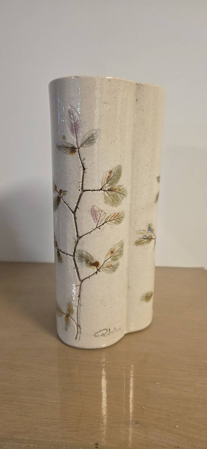 Large Trilobed Vase "Clover" Vallauris vintage - Raymonde Le Duc