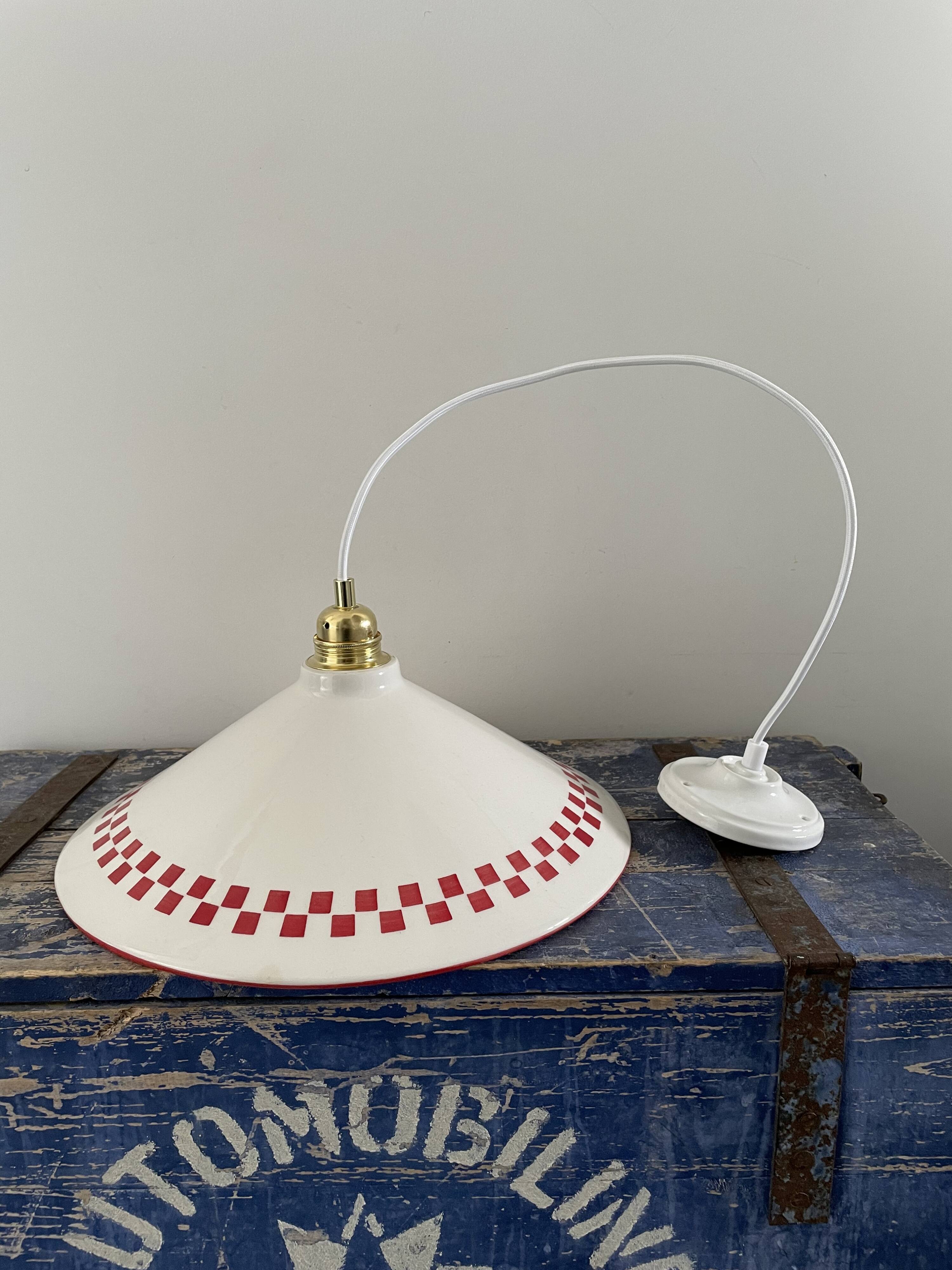 Vintage ceramic pendant lamp