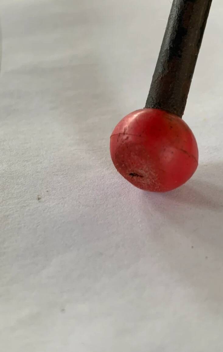 Vintage black metal magazine holder, circa 50's