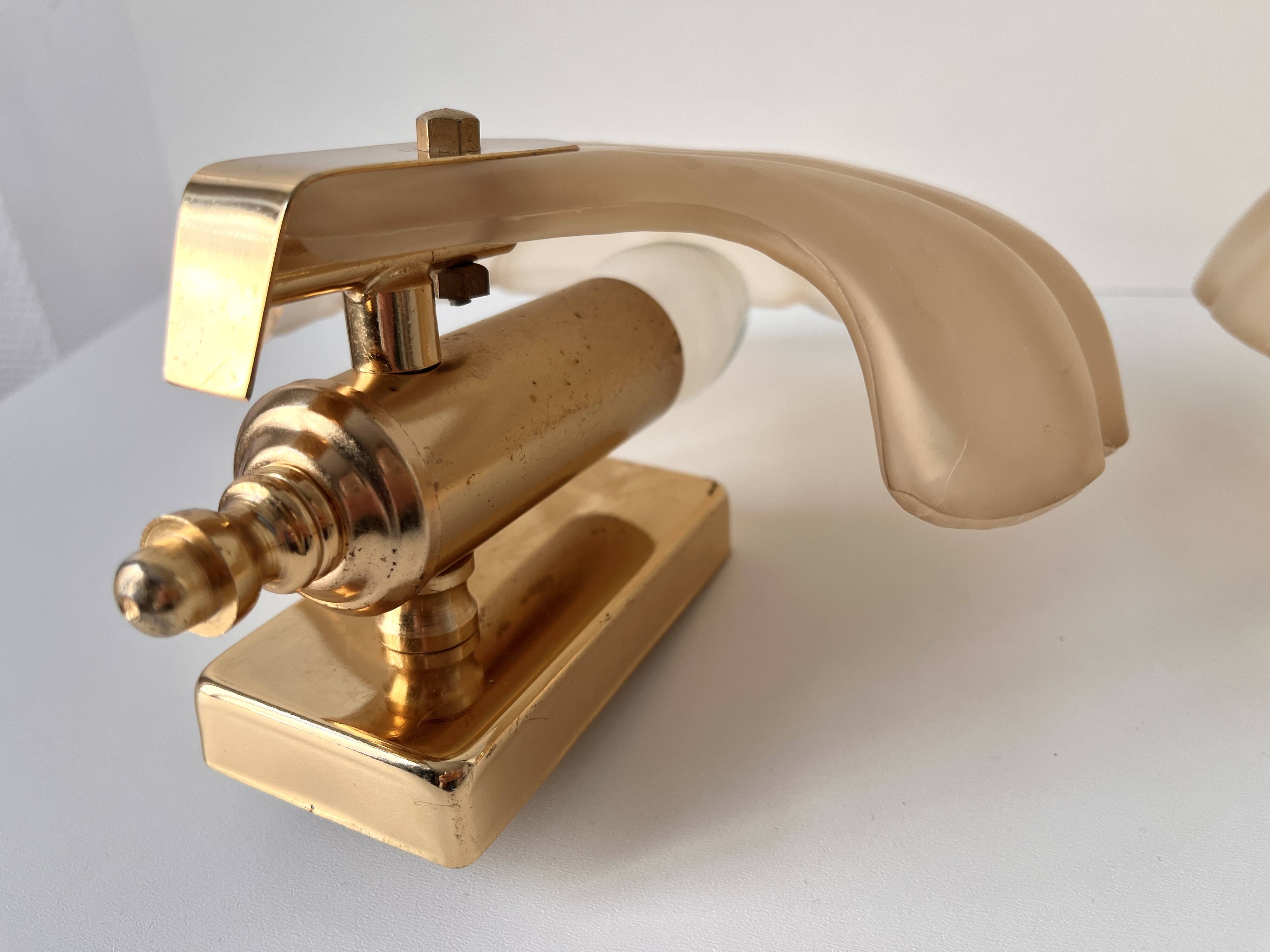 Appliques murales coquillages en verre vintage, lampes style art nouveau