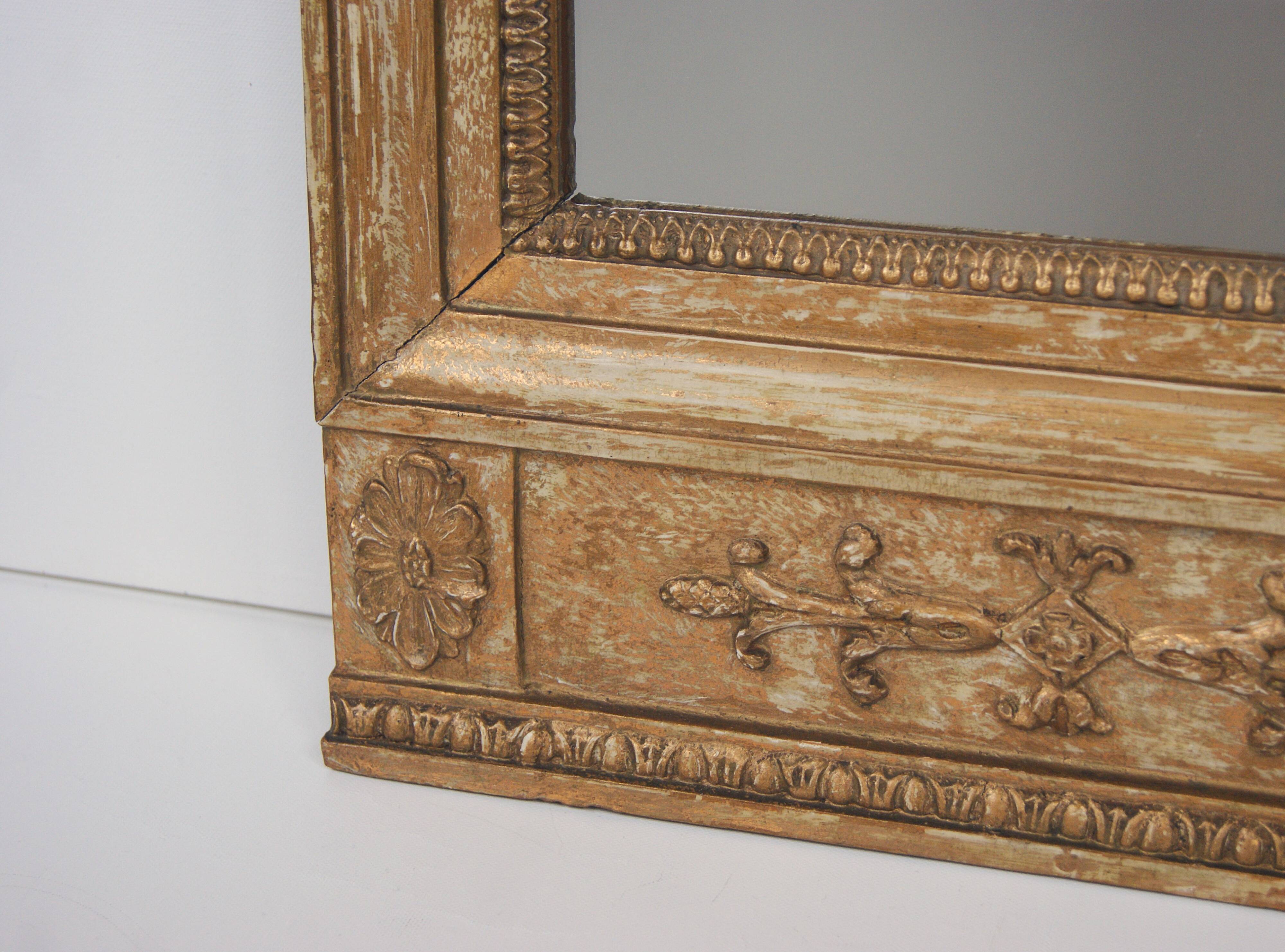 Antique Gustavian Trumeau gold mirror - P. Holmberg - Sweden 1830.