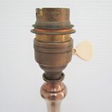 Solid brass lamp foot turned vintage