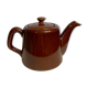 Théière marron en faïence