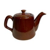 Théière marron en faïence