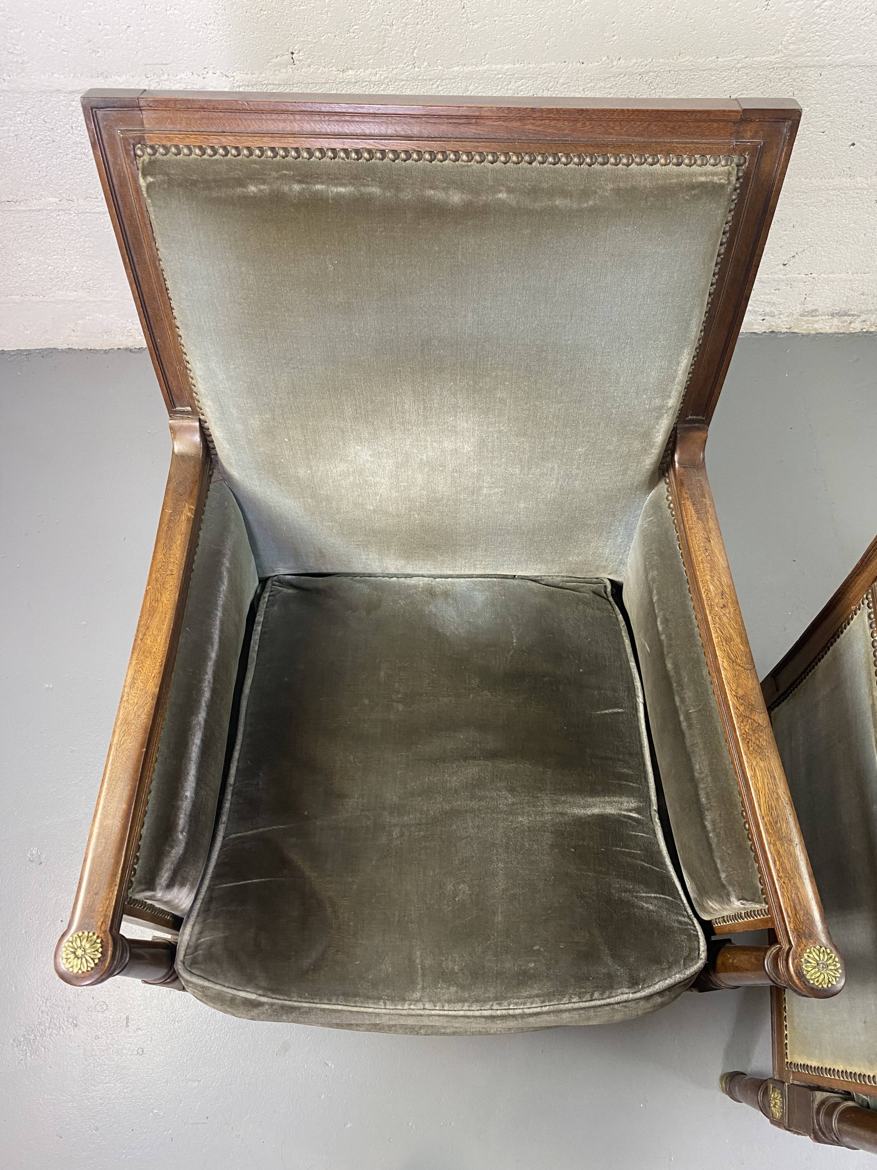 Pair of Empire armchairs