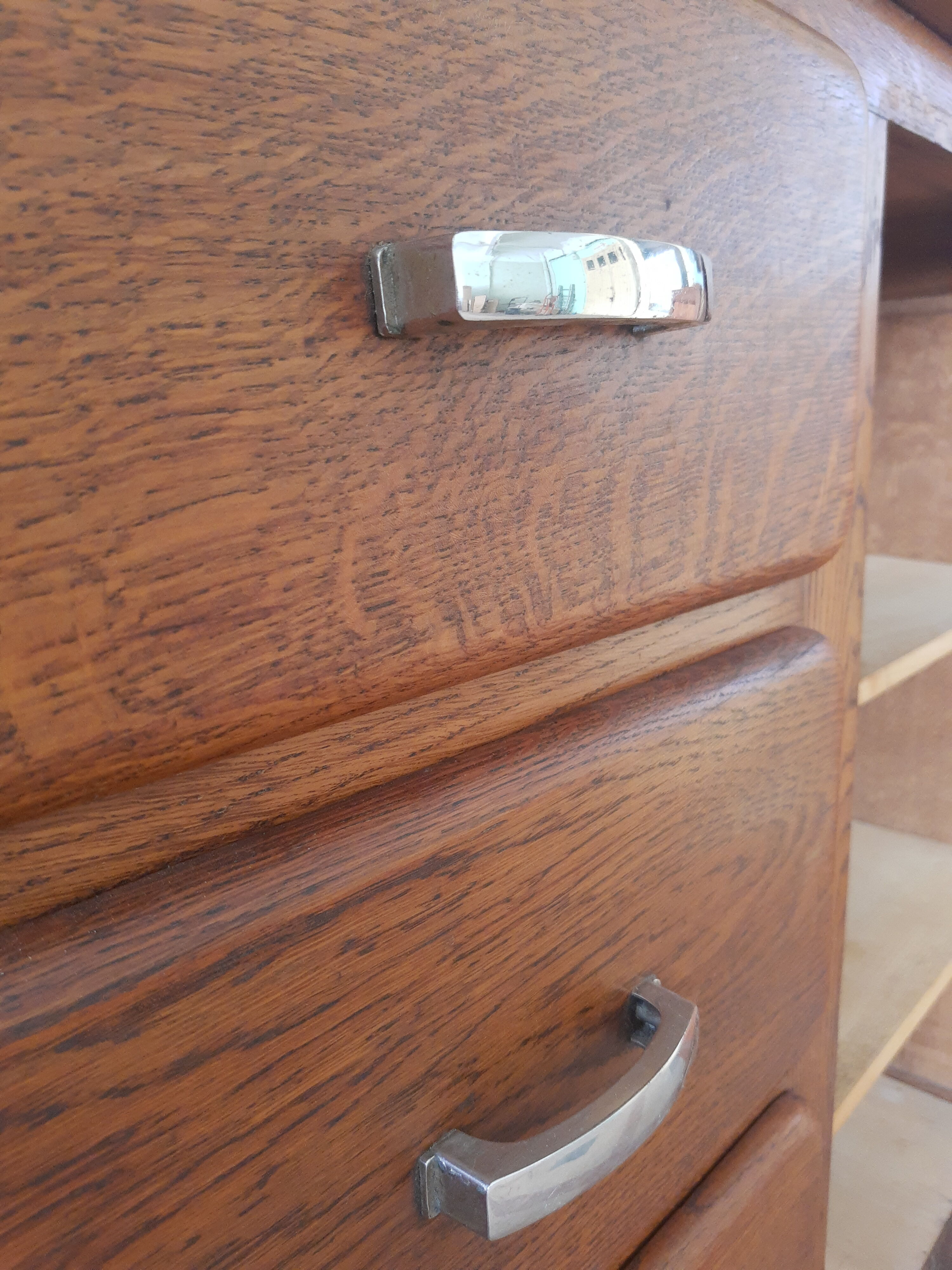 Vintage oak bottom mado sideboard