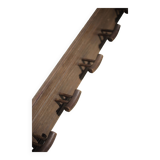 Wall-mounted wooden coat rack, vintage wall-mounted coat rack, curved wood