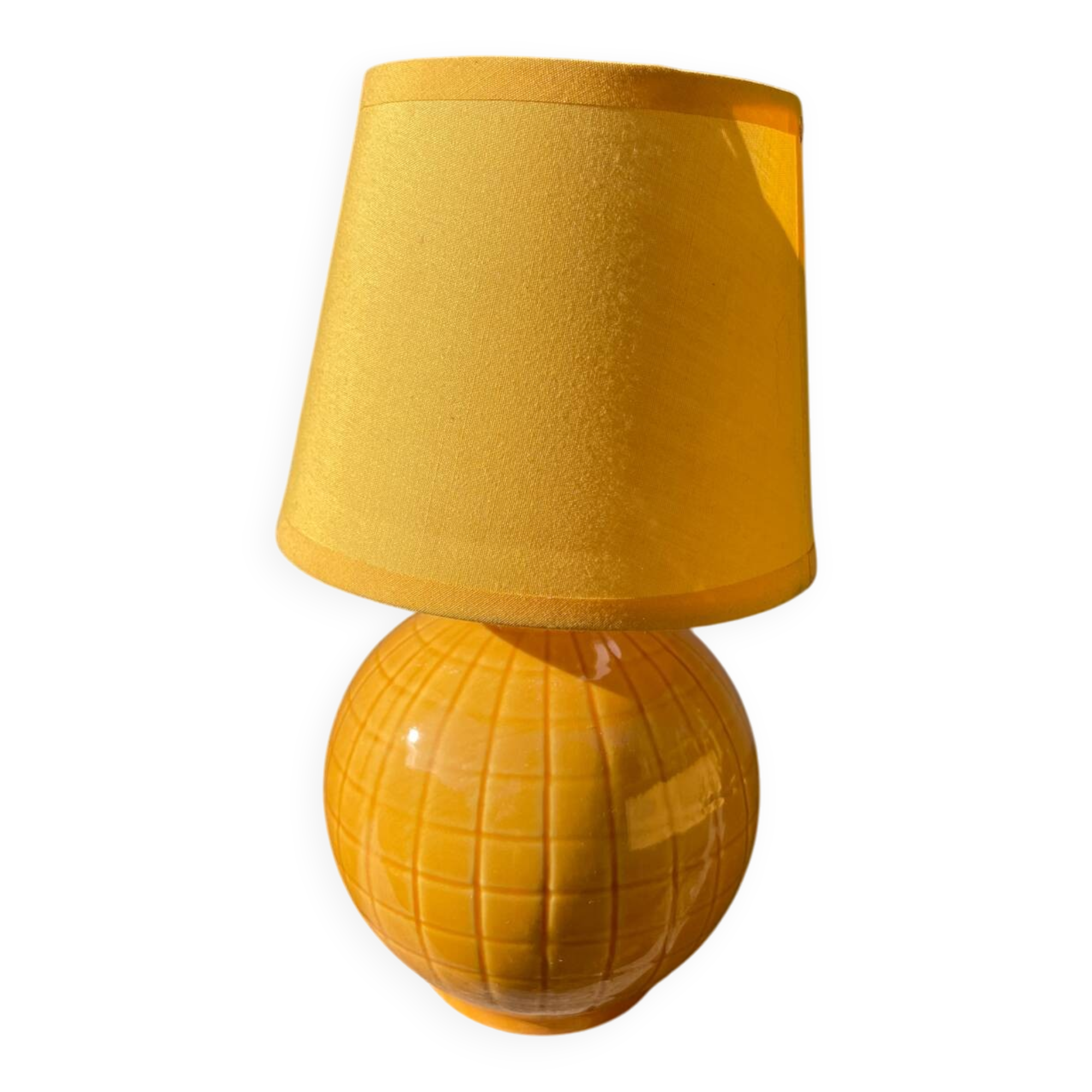 Yellow ceramic ball lamp 1990