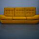 20th century, yellow Atlantis three-seater sofa, 1960s