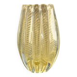 Mid Century Cordonato d'Oro Murano Glass Vase from Barovier & Toso, Italy, 1950s