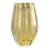 Vase en verre Murano Cordonato d'Oro de Barovier & Toso, Italie, années 1950.