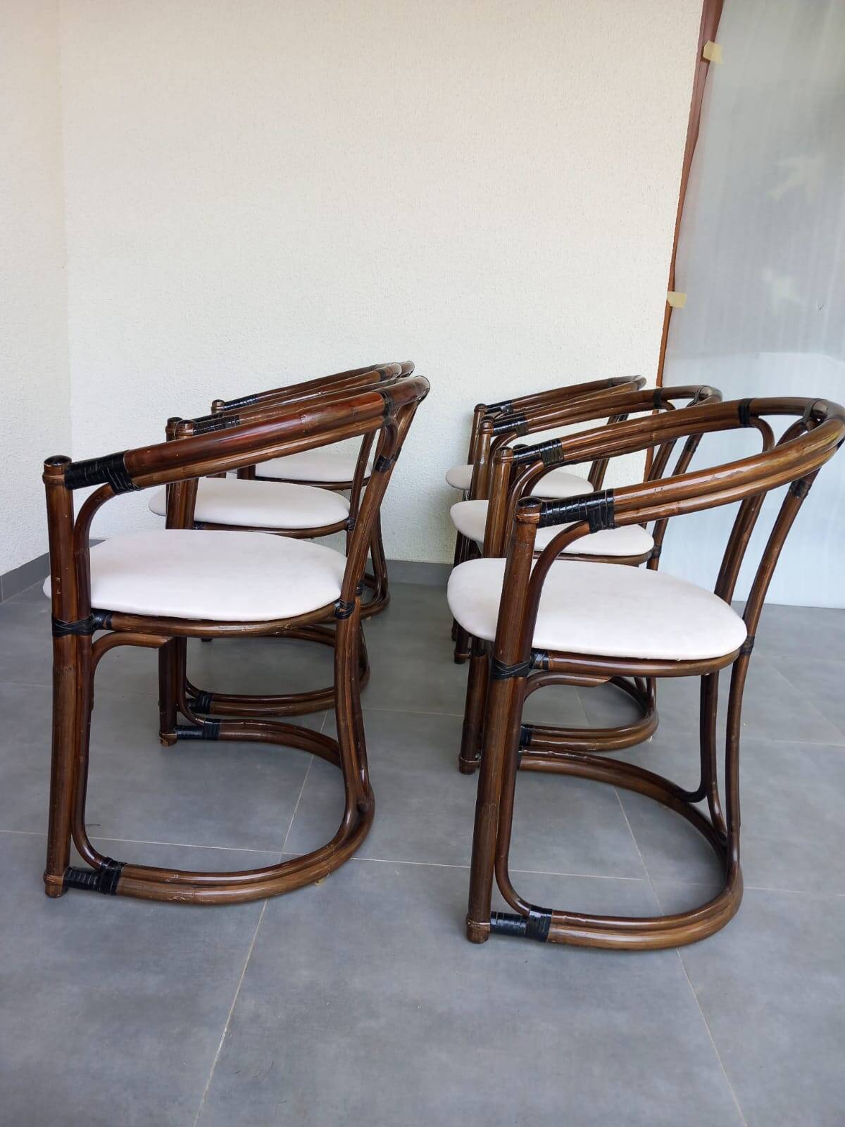 Set of six chairs Italy 1970s