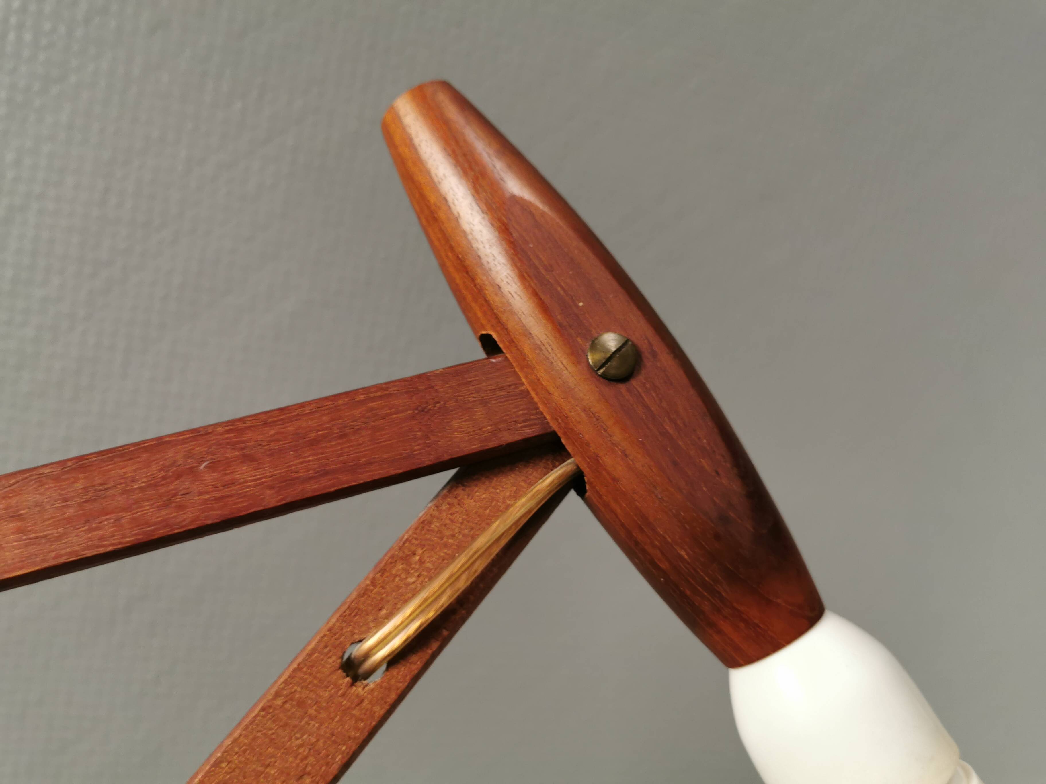 Wall lamp in teak, Denmark 1970-80s.