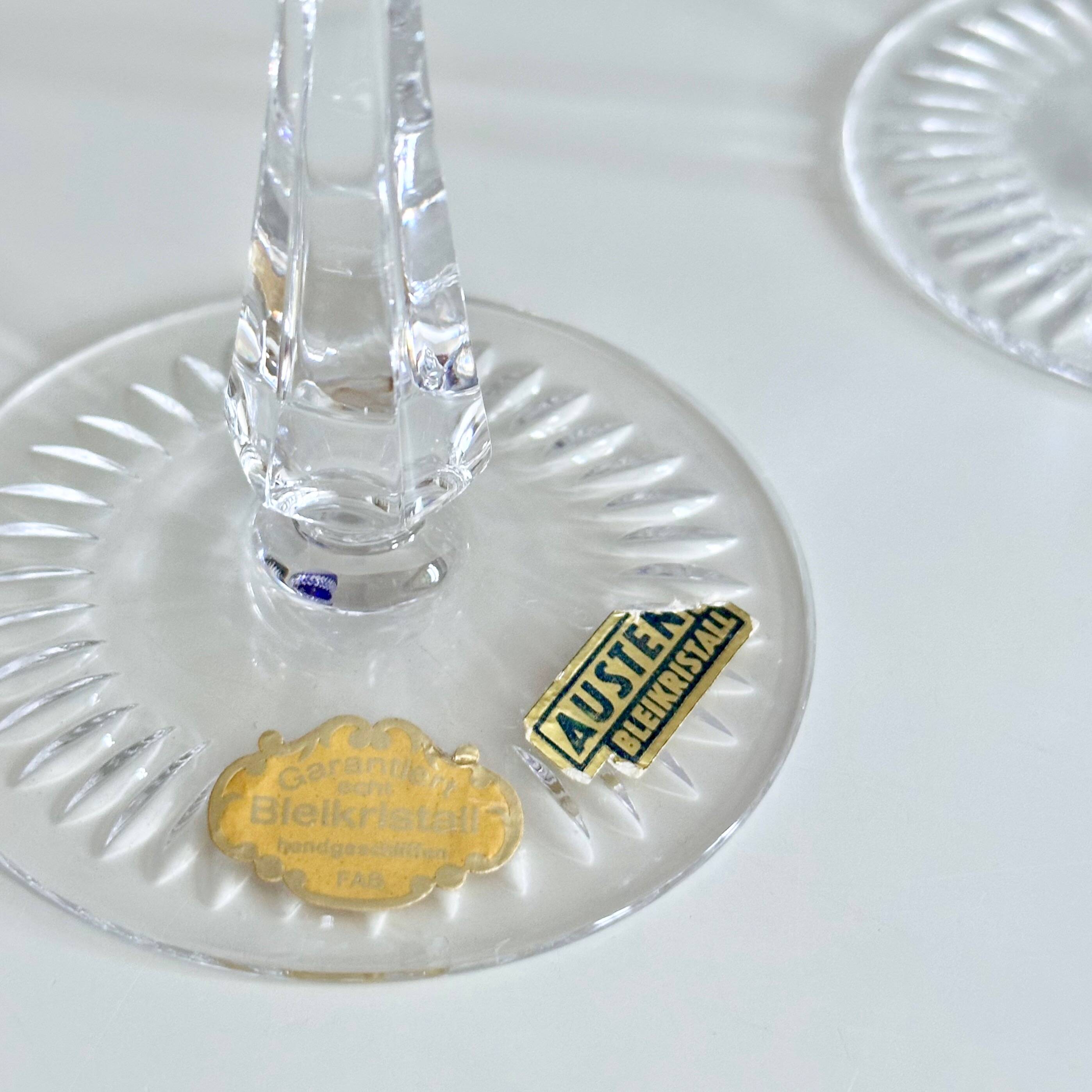 Collection of 5 lead crystal glasses "Austen Bodenmais", coloured glass