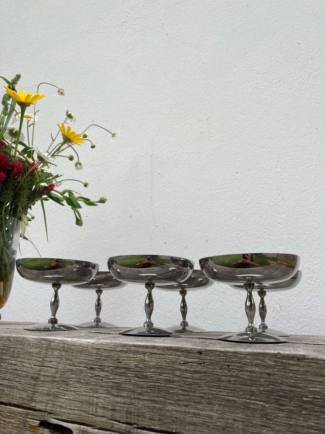 6 coupes en inox 1970