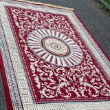 Persian rug burgundy cashmere wool 155x230cm
