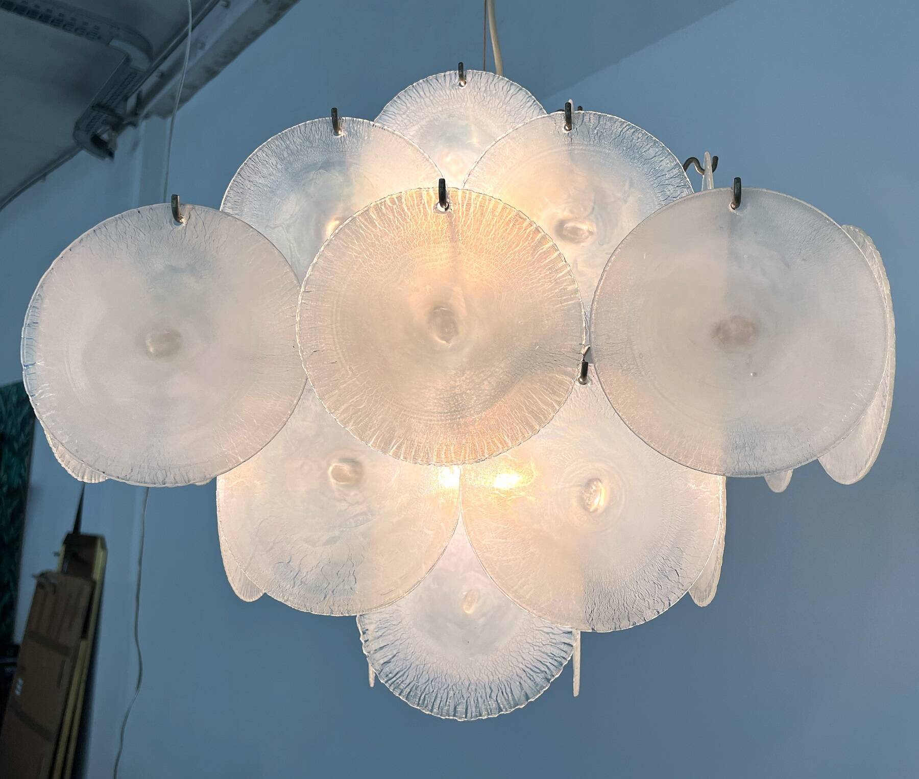 Italian Murano Chandelier by Carlo Nason for Mazzega, 70s