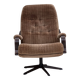 1970s, Danish swivel armchair, furniture corduroy, dark beech wood.