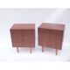 Paire de commodes chevets scandinave danois vintage