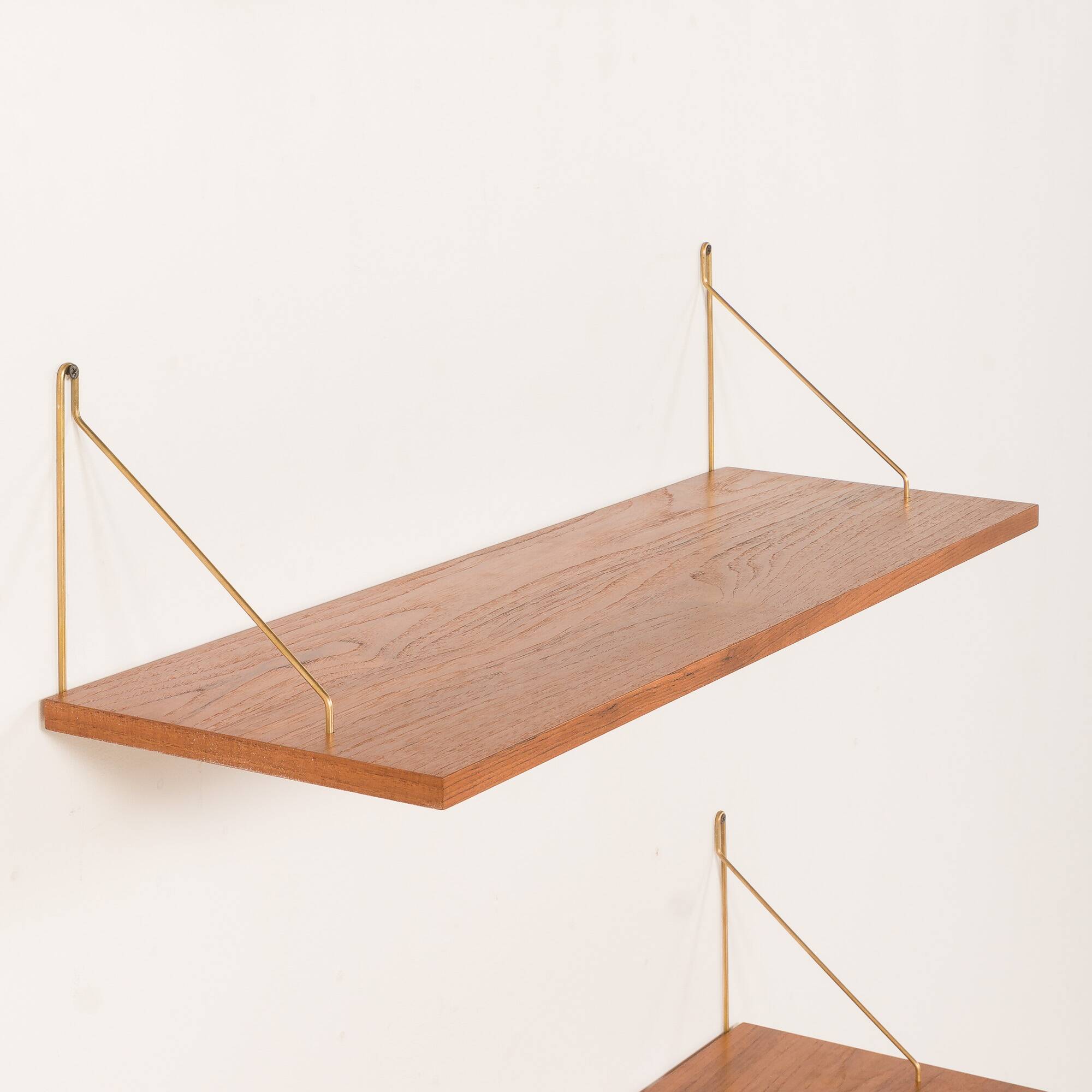 Danish mid-century floating shelves in teak, set of 3, 1960s
