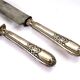 Empire Silver Carving Knife and Fork Set Brush&Cie