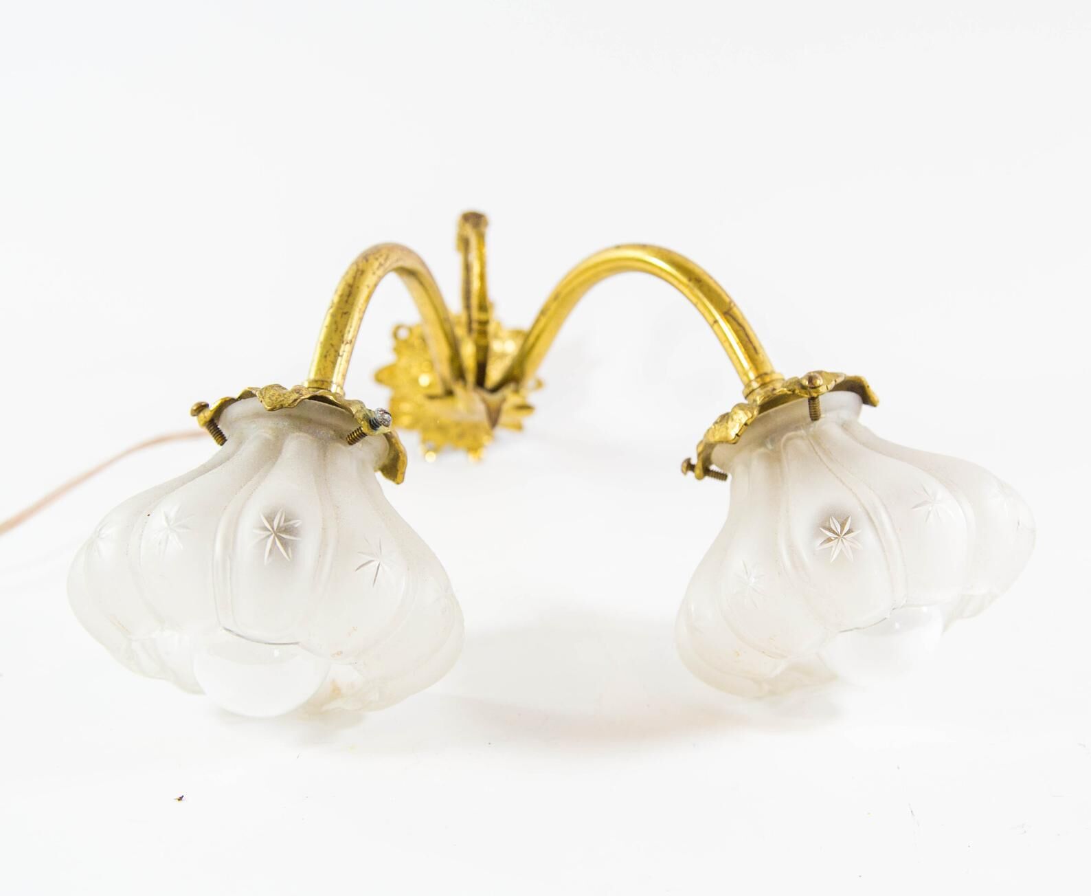 Victorian period brass floral wall