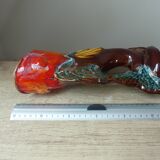 Vintage Vallauris Style Colorful Ceramic Fish Shaped Pitcher