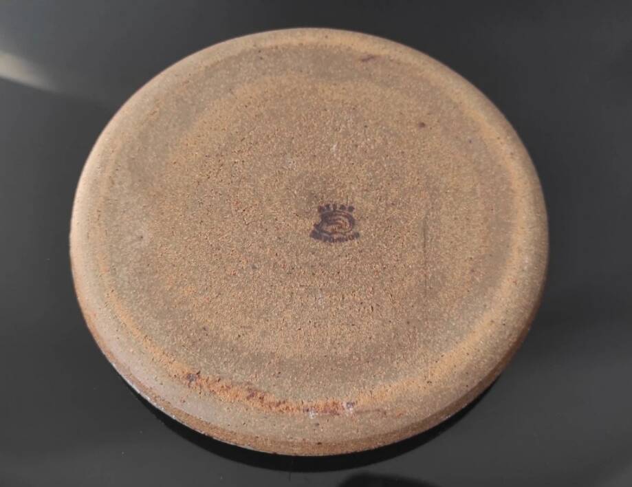 Vintage enamelled stoneware ashtray