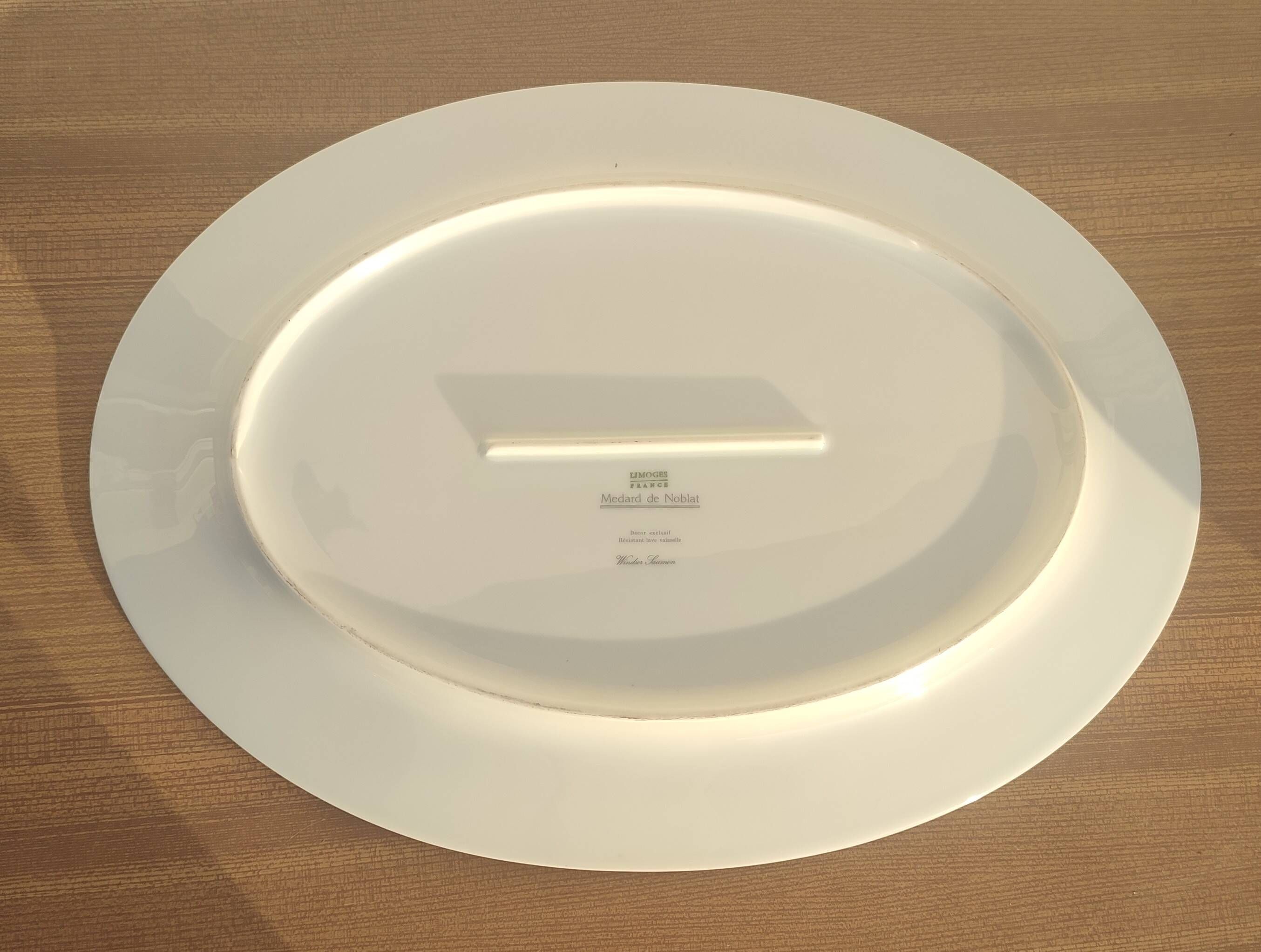 3-piece service Limoges porcelain Médard de Noblat "Windsor Salmon"