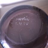 Blown glass vase by master glassmaker Claude Morin, 1978