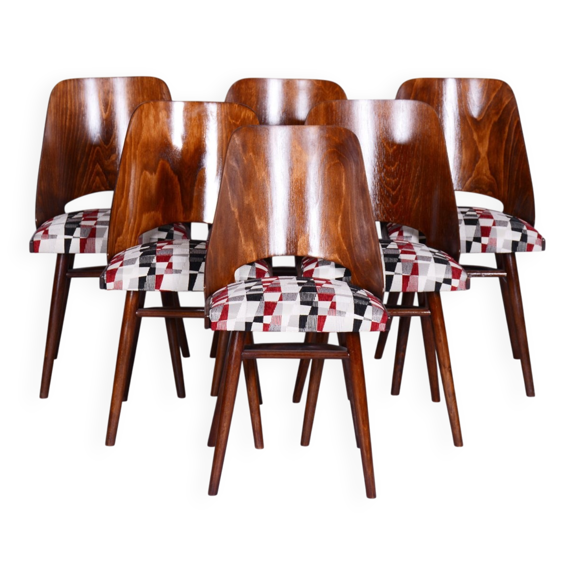 Mid-Century Chairs in Beech by Oswald Haerdtl, 1950s, Set of 6
