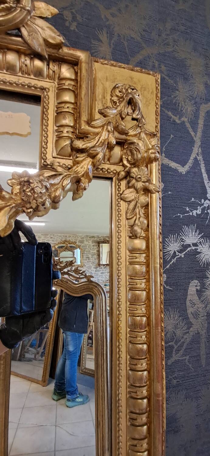 19th century mirror 175 x 92