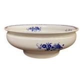 Salad bowl in Tournai porcelain, Boch Frères, fly decoration