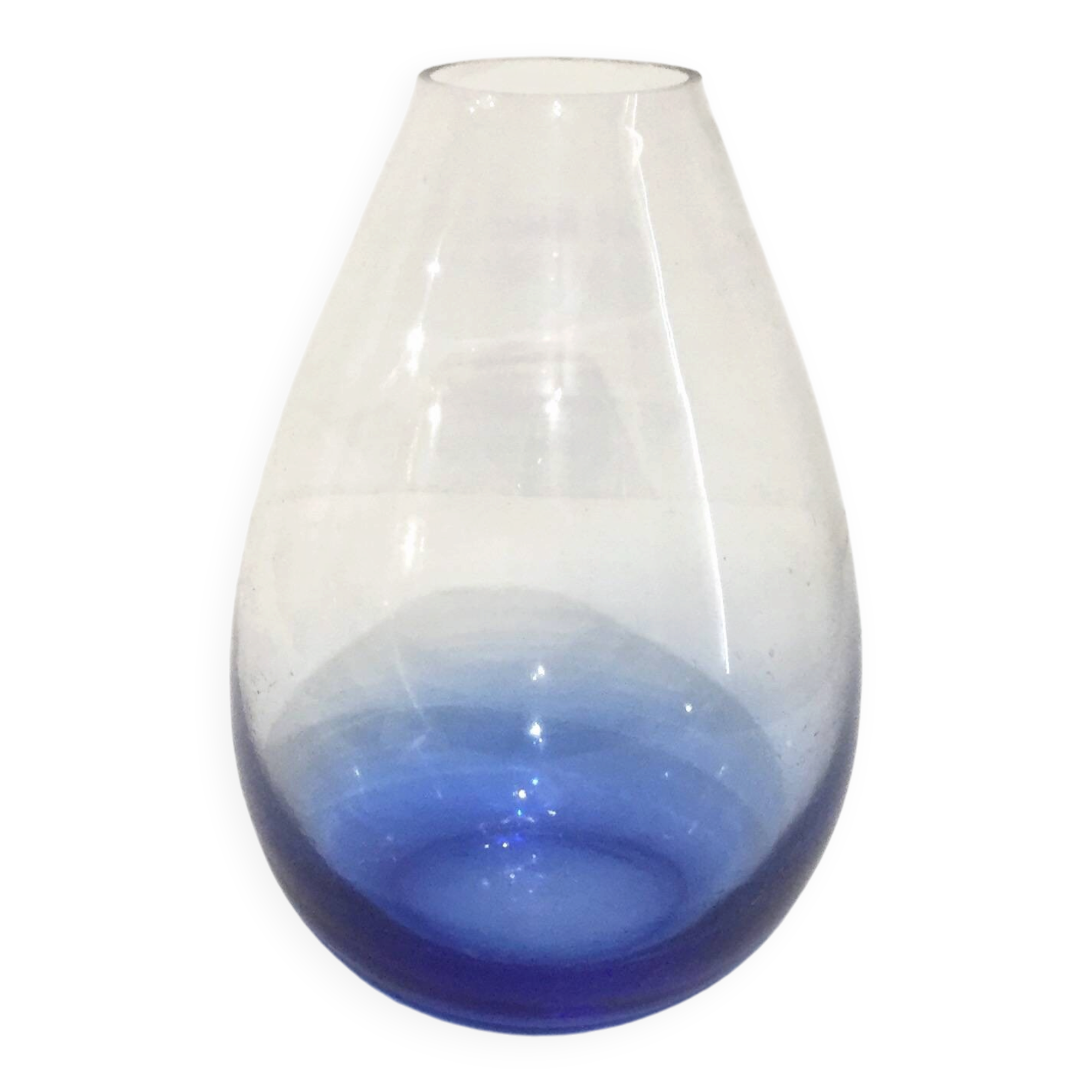 Blue glass vase