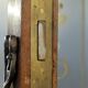 Empire style half-moon shaped mahogany bookcase with putti