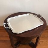 Silver metal serving tray