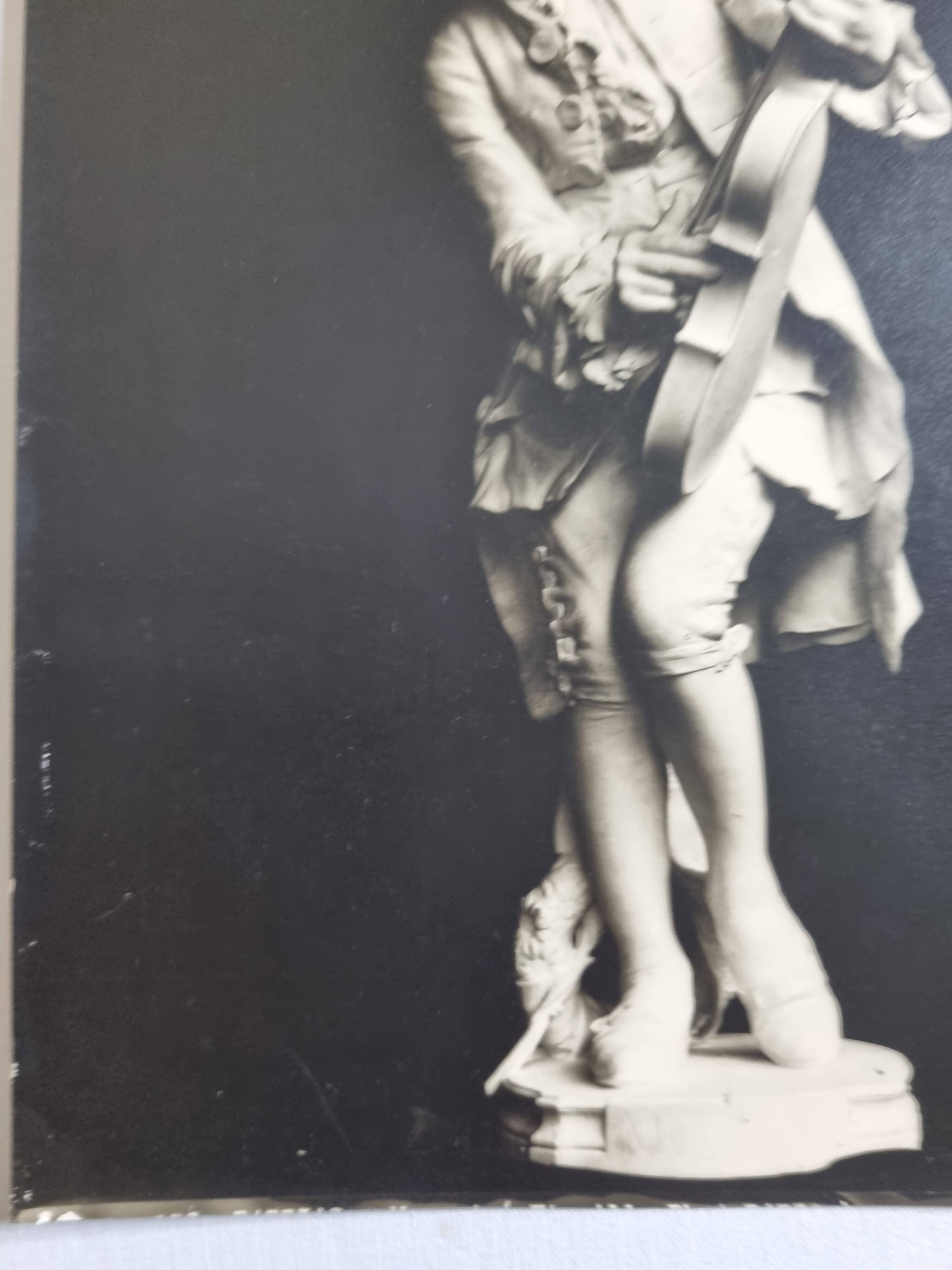 Old photograph by Eugène Fiorillo after Louis Ernest Barrias, Mozart, silver print