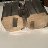 Cache pot centre de table en metal argenté