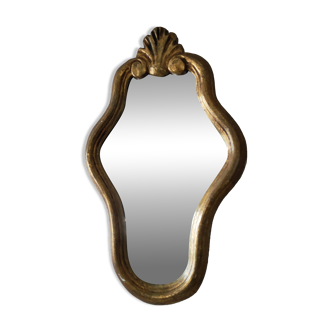 old mirror in gilded wood